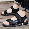 Men's Outdoor Sandals Summer Casual Fashionable Sports Car Beach Shoes Thick Sole Open Toe Slippers Canvas Material