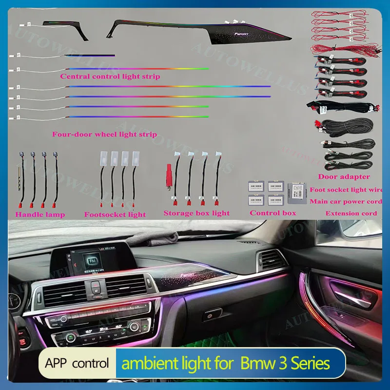 

Starry Sky Design Ambient Light for Bmw 3 Series F30 F35 F31 GT / 4 Series F32 F33 F34 F36 2014-2019 Decorate Atmosphere Lamp