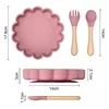 1PC Baby Silicone Dishes Dining Bowls Pumpkin Shape Feeding BPA Free Tableware Cartoon Plates Children Baby Feeding Dinner Bowl 5