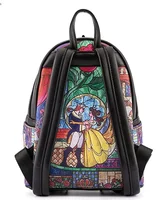 Disney Caribbean Pirates 6 Captain Jack Fashion Girl Backpack PU Leather Backpack Womens Double Strap Bags Christmas Gifts 6