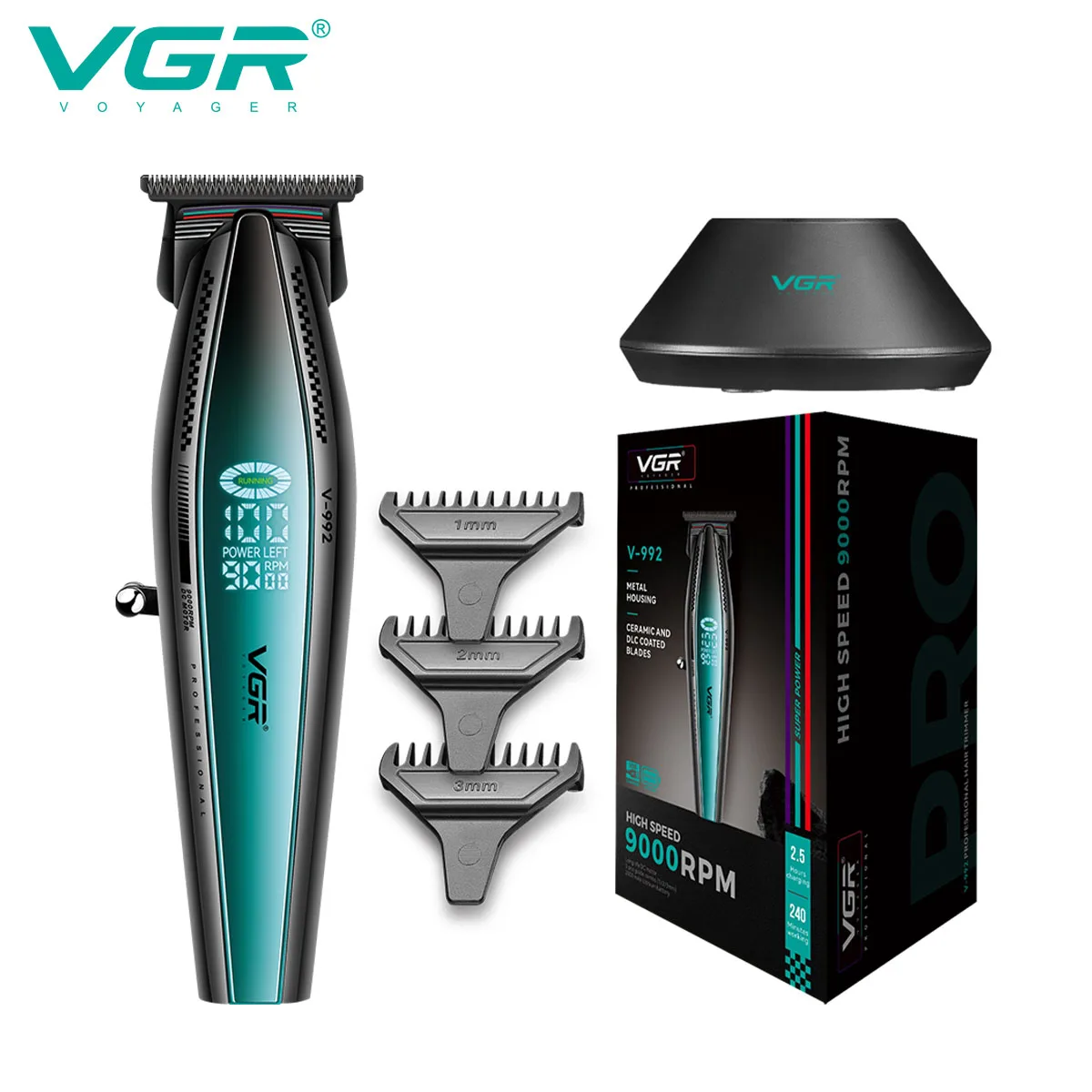 VGR ماكينة تشذيب الشعر ماكينات قص الشعر الاحترافية...