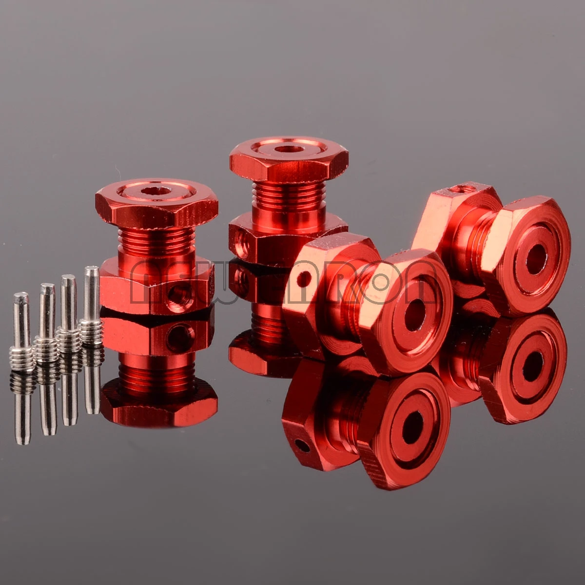 4 Pz Mozzo Ruota Esagonale Adattatore Alluminio 8 Mm/10 Mm/12 Mm Per - Foto 11