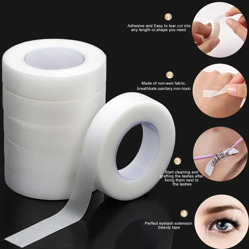 Eyelash Tape Transparent Adhesive Fabric 9m/10 Yard/Roll Adhesive Breathable Micropore Fabric Tape for Eyelash Extension Supply Best Sellers In Beauty & Health