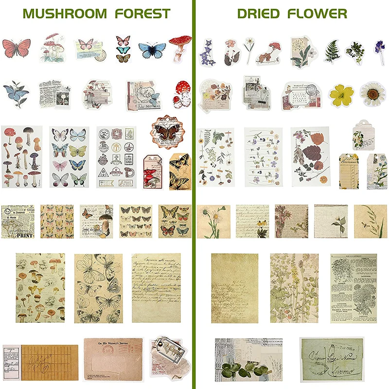 30Pcs/Set Vintage Scrapbooking Stickers DIY Journaling Scrapbook Adhesive Washi Paper Stamp Stickers Antique Retro Natural