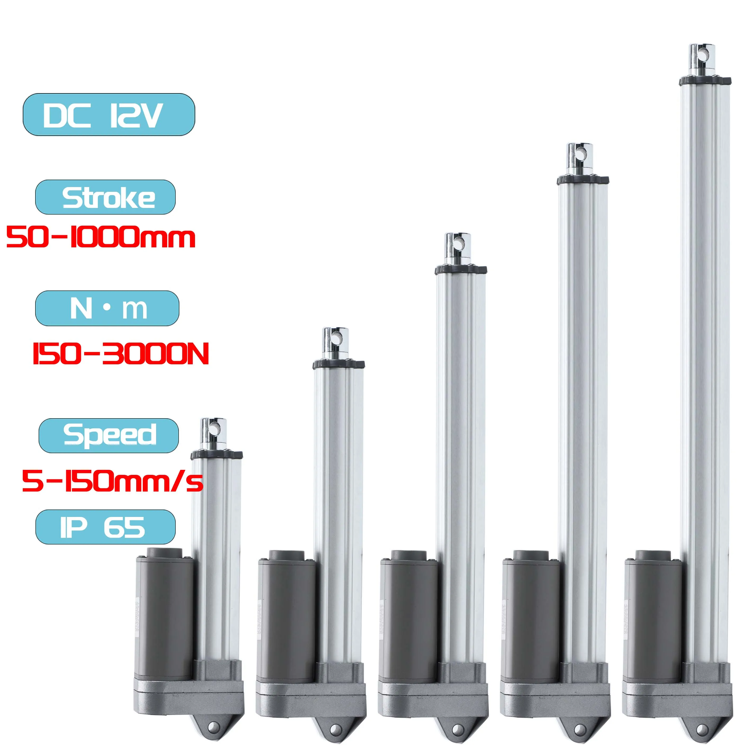 Motore Lineare 12V 3000N 500mm IP65 Attuatore Lineare 0,19 - Foto 4