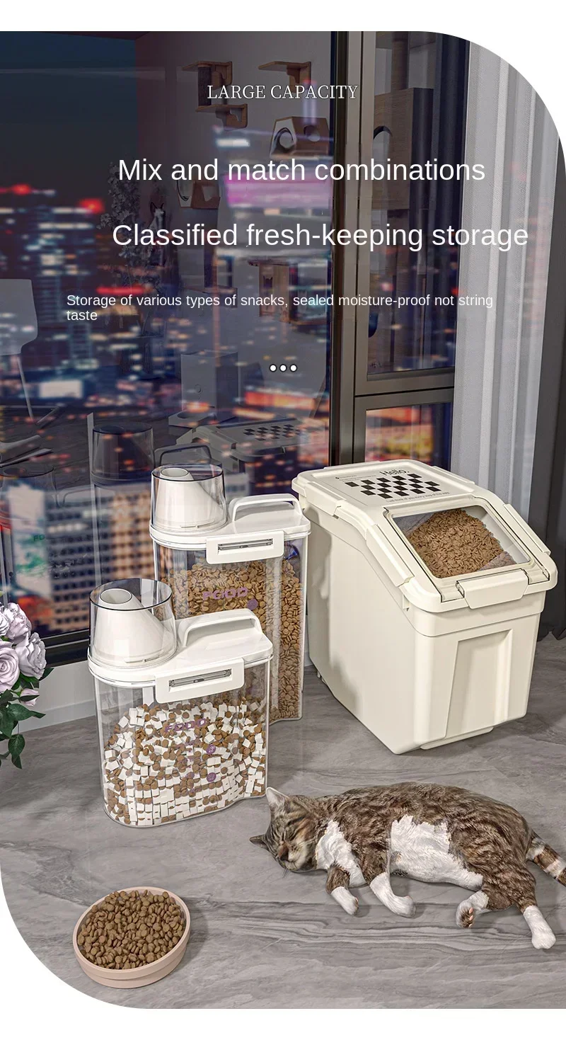 Kitchen Flour Storage Tank Food-Grade Moisture-Proof Rice Grains Sealed Barrel Insect-Proof Rice Storage Box Snack Storage Box