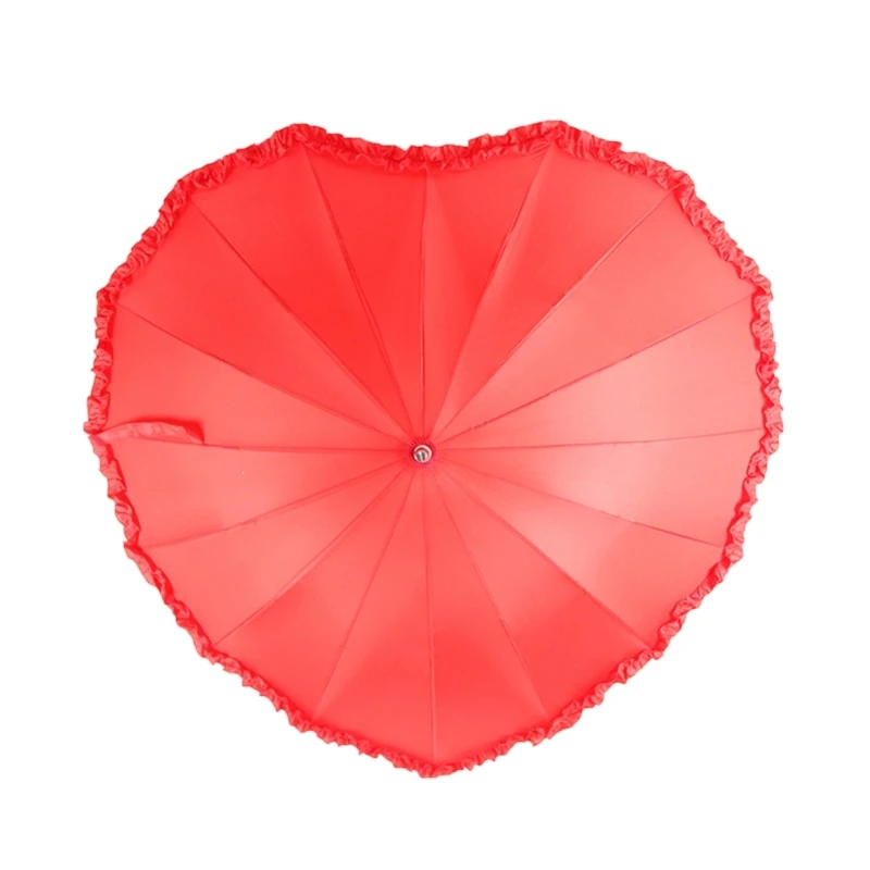 

Exquisites Heart Umbrellas Party Shades Sun and Rain Umbrellas for Sunny Drop Shipping