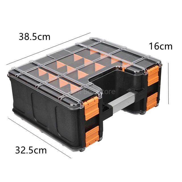 Double-side Storage Toolbox Plastic Portable Parts Box Screw Organizer  Multi-grid Parts Toolbox Hardware Tool Storage Case - AliExpress