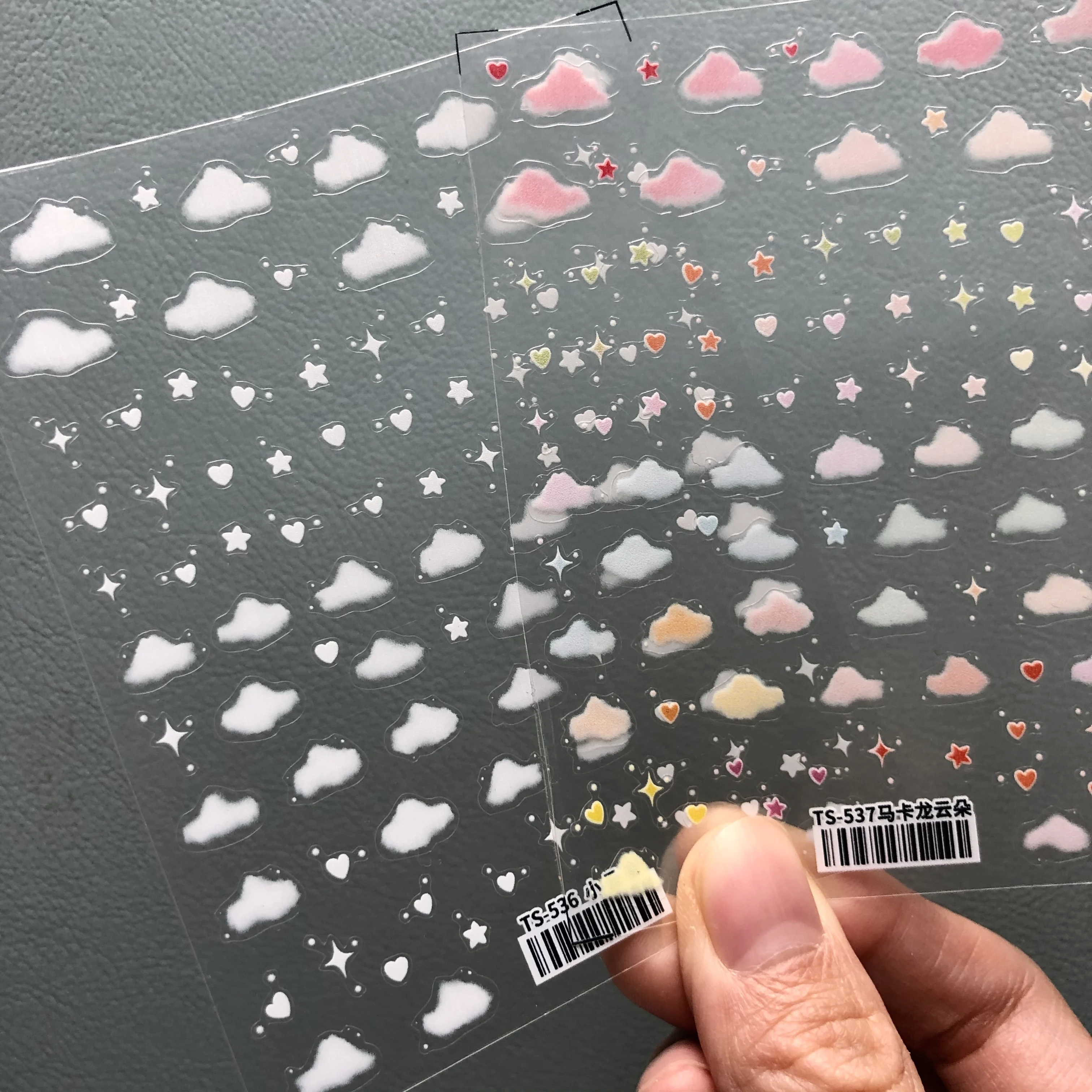 1pc 3D Cloud Nail Art Stickers Self-adhesive Stars Decal Stickers for Salon Manicure Nails Decoration