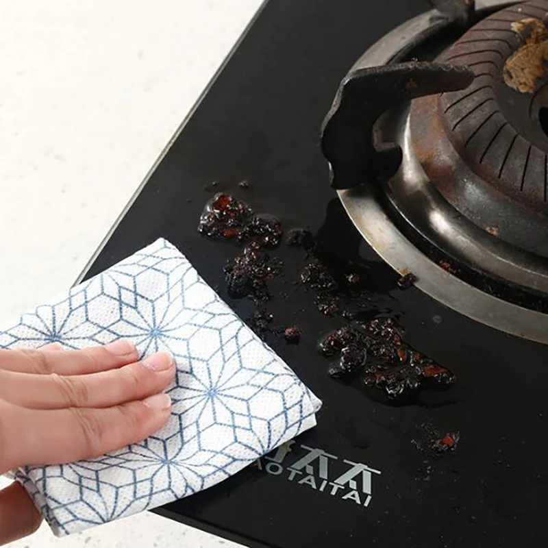 40Pcs Kitchen Roll Lazy Dishcloth Rag Reusable Cleaning Cloths Strong Absorbent Thicken Multi-Purpose Non-Woven Towel