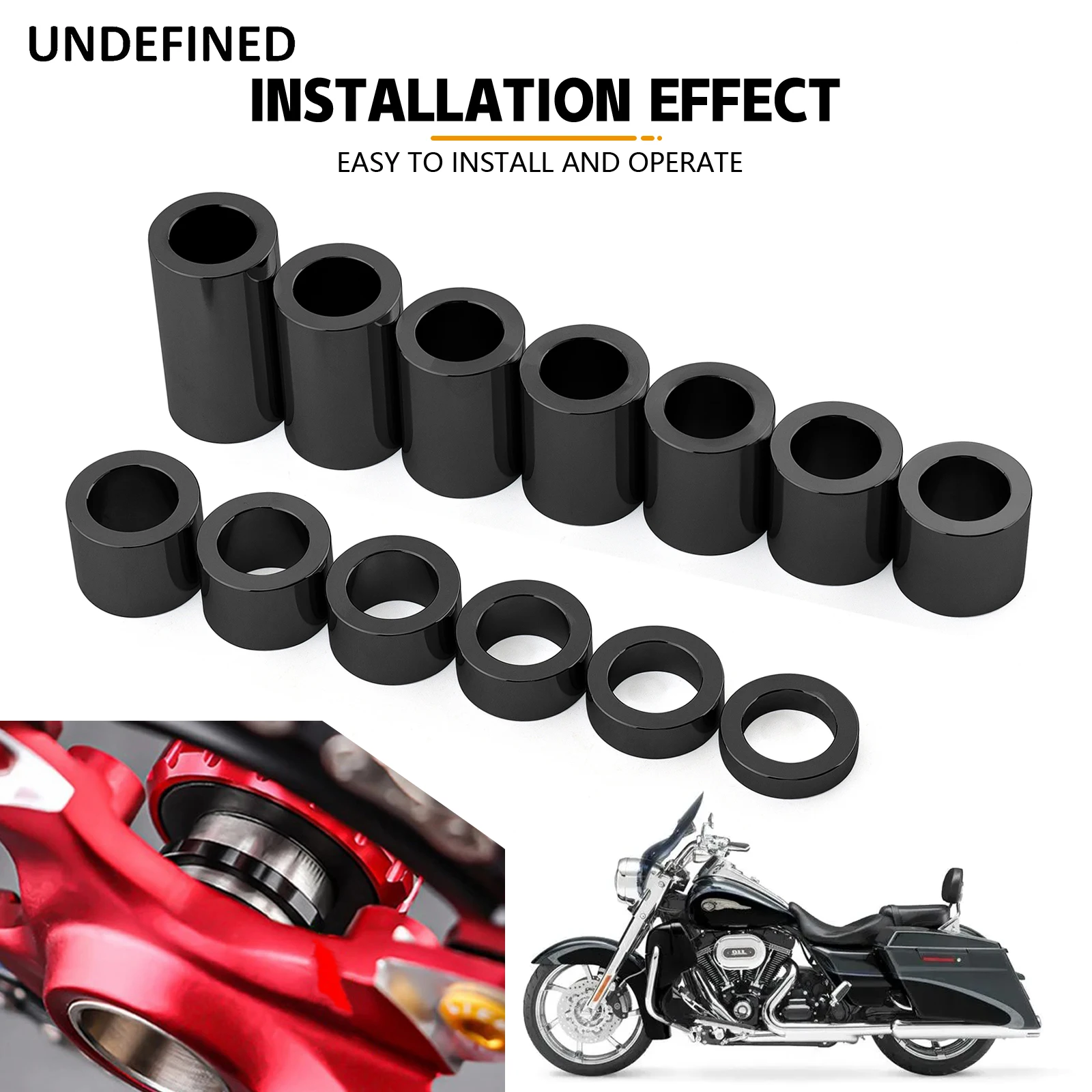 Cycle Standard 14 Piece Aluminum Wheel Axle Spacer Kit - 1.5 Inch O.D - Foto 11
