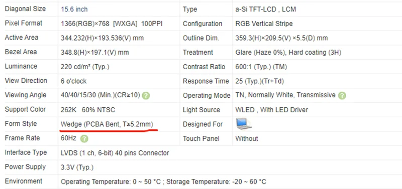 do portátil tela lcd para dell inspiron pinos