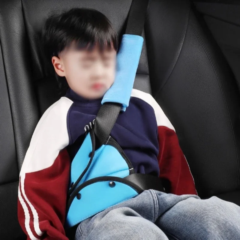 Supporto per la regolazione della cintura di sicurezza per bambini e set di protezioni per le spalle Posizionatore per cintura di sicurezza anti-collo per auto Cintura di sicurezza per bambini per la sicurezza dei bambini - immagine 5