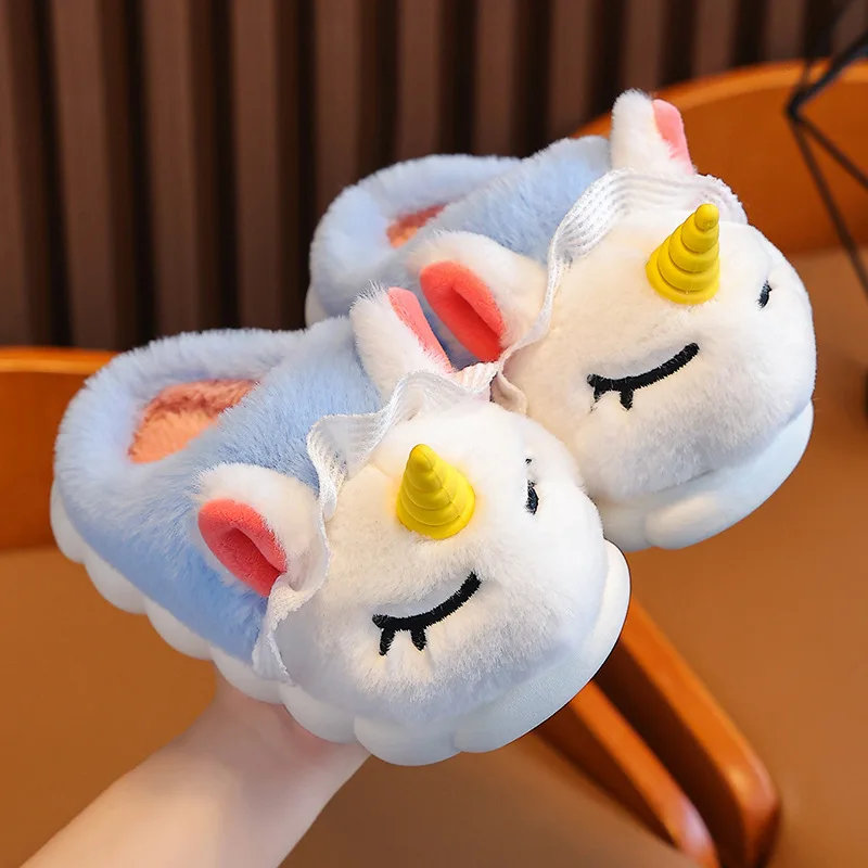 Kids Slippers Autumn Winter Children Cotton Indoor Anti Slip