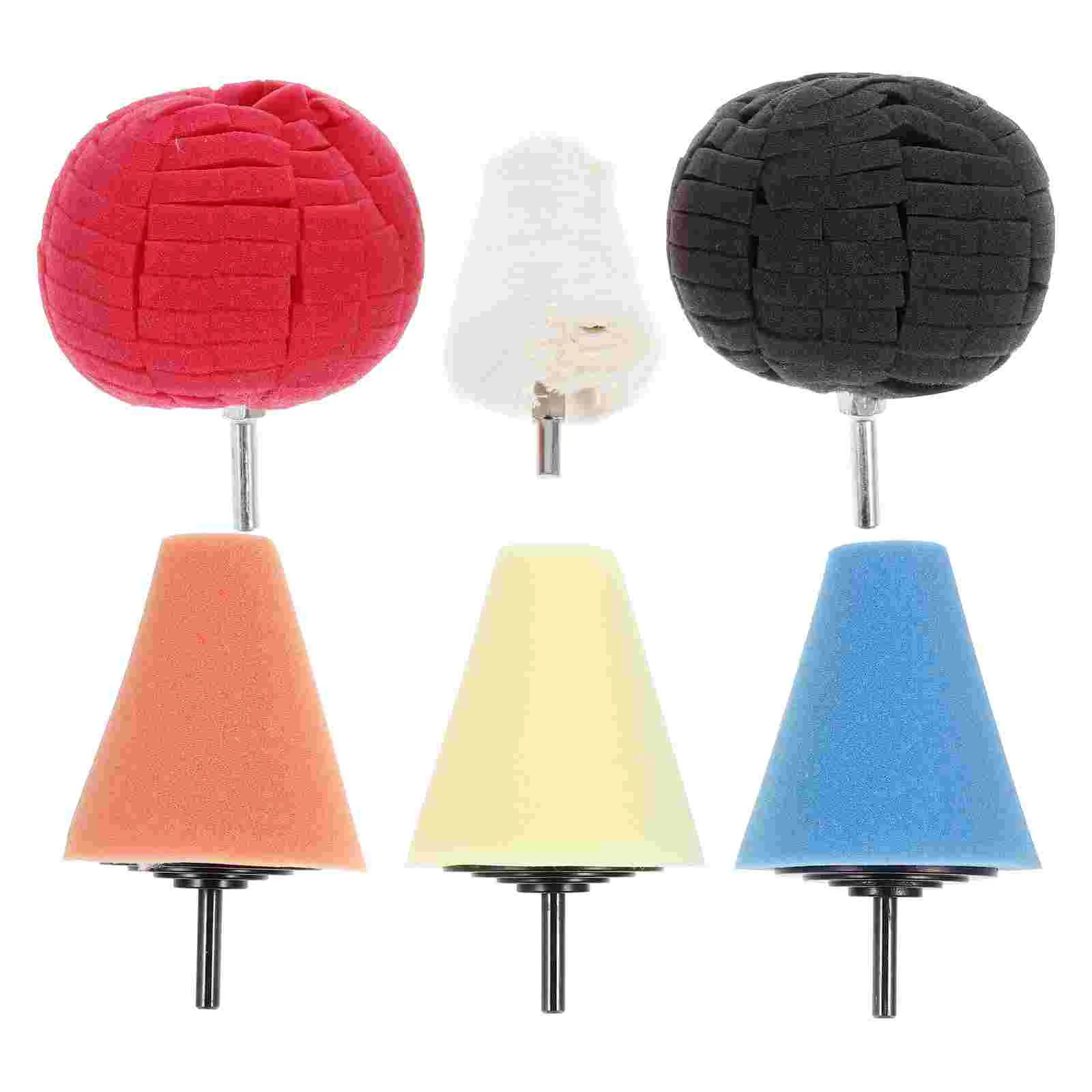 

1 Set Drill Buffing Sponge Pads Cone- Shaped Polishing Wheel Grinding Metal Buffing Pad for Automotive Car Wheel Hub Care 3inch