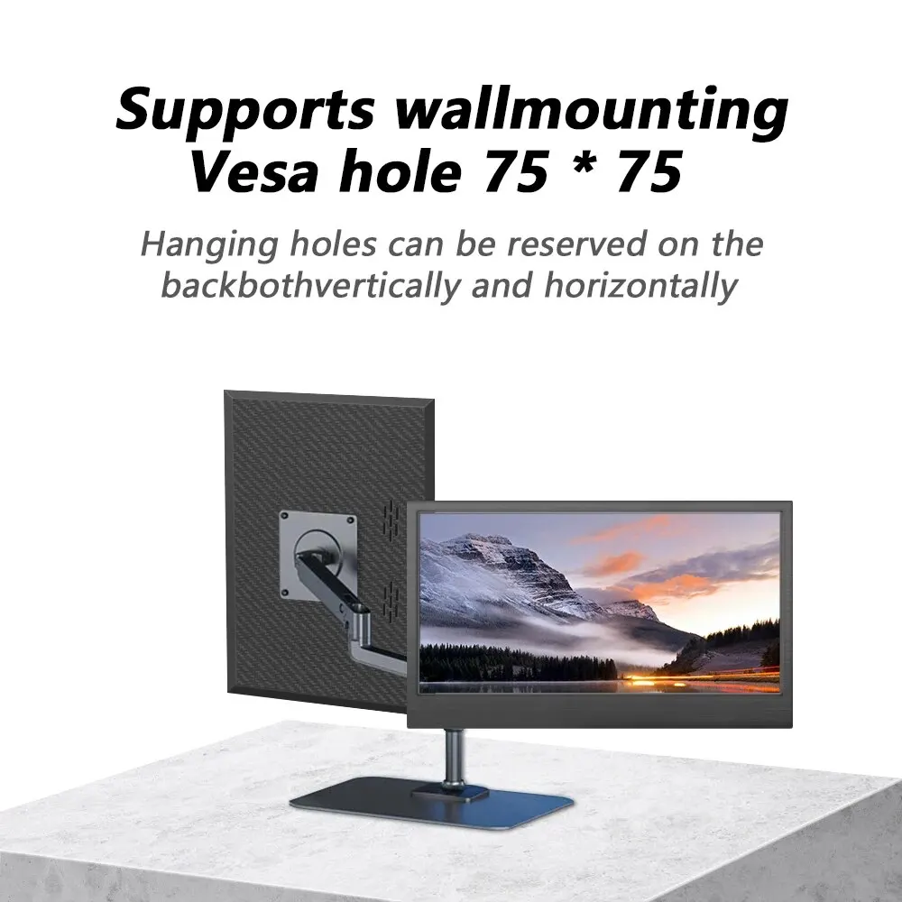 Portable Monitor 11.6 Inch 16:9 60Hz Game Screen 45% NTSC 250Cd/m &sup2; Laptop Mac Xbox PS4/5 Switch Display Type-c Interface
