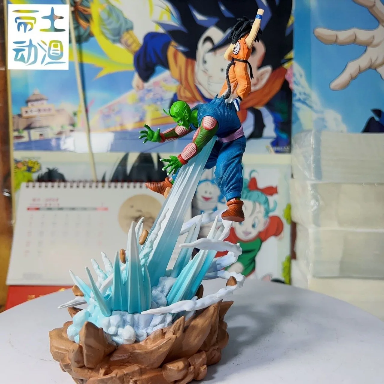 Figura Anime Dragon Ball Piccolo Vs Son Goku Luz Led 25cm | Meses sin interés