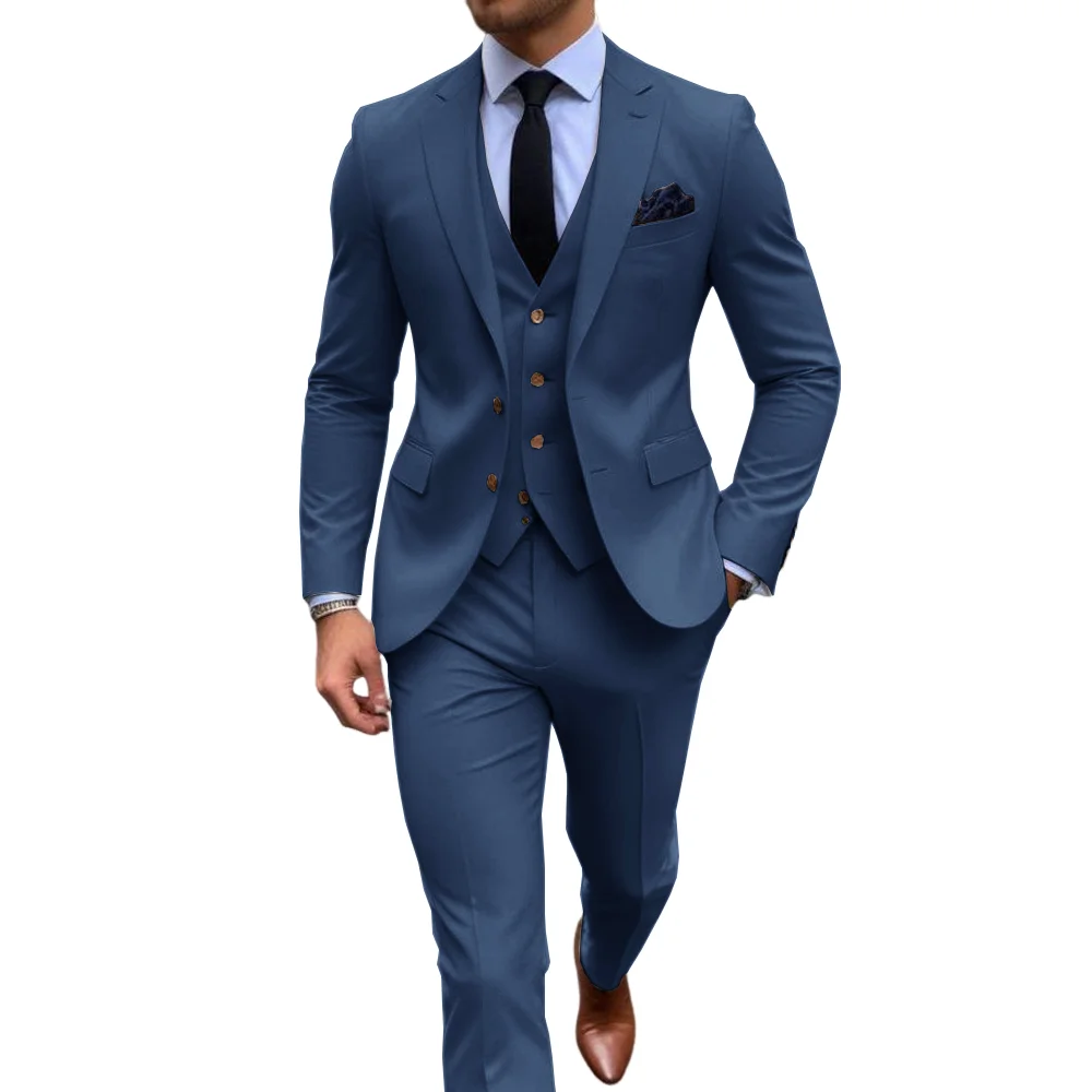 Men's Stylish Khaik 3 Piece Suits For Men-Classic Formal Attire- Business Wear Suits- Party Wear Jacket -Prom Suit- For Men