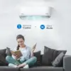 LETO Series Mini Split Air Conditioner Heat Pump, 12000 BTU 110/120V, Inverter, Works with Alexa, SEER2 20.8, 1 Ton, Wh 4