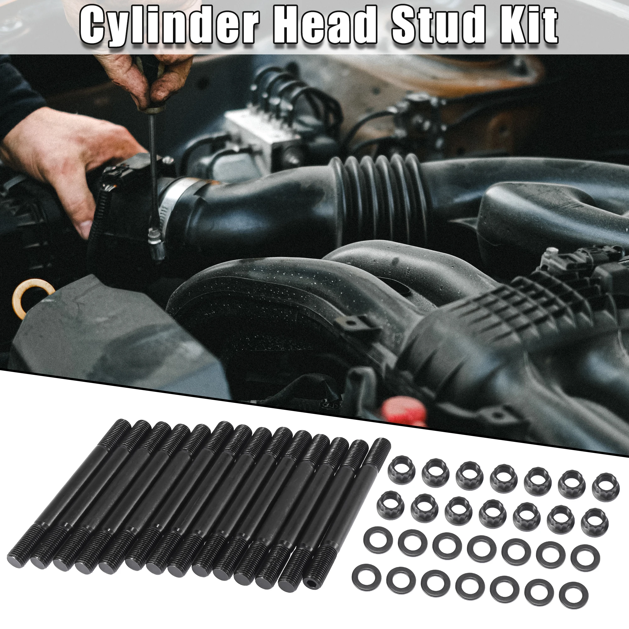 X Autohaux Kit Kit Perno Testata In Metallo Per Toyota Supra Mkiv 3.0L 2Jzge 2Jz-Gte Turbo Engine 1993-1999