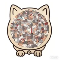 Colored Cat Shaped Wooden Jigsaw Puzzle, Cats Shaped Wooden Puzzle, Unique Animal Shape Wood Puzzle, Creative Gifts for Cats Lov