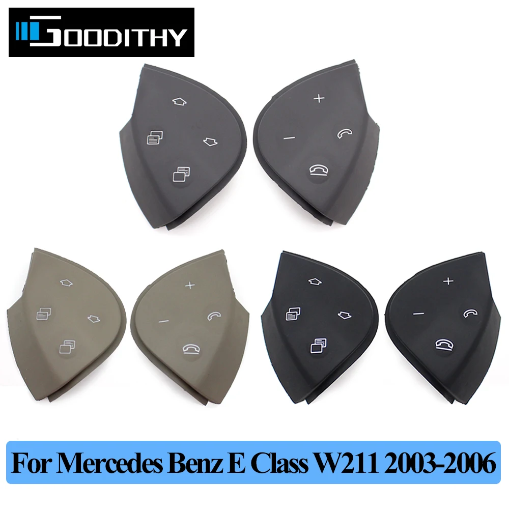 LHD RHD 다기능 스티어링 휠 스위치 버튼 키 트림 수리 키트, 메르세데스 벤츠 W211 E350 E400 E500 E550 2118206110 