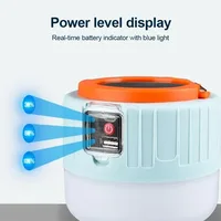 1-2 pièces lampe de Camping solaire IPX5 étanche lumière extérieure télécommande batterie externe LED lampe de tente Portable équipement de Camping Durable 3