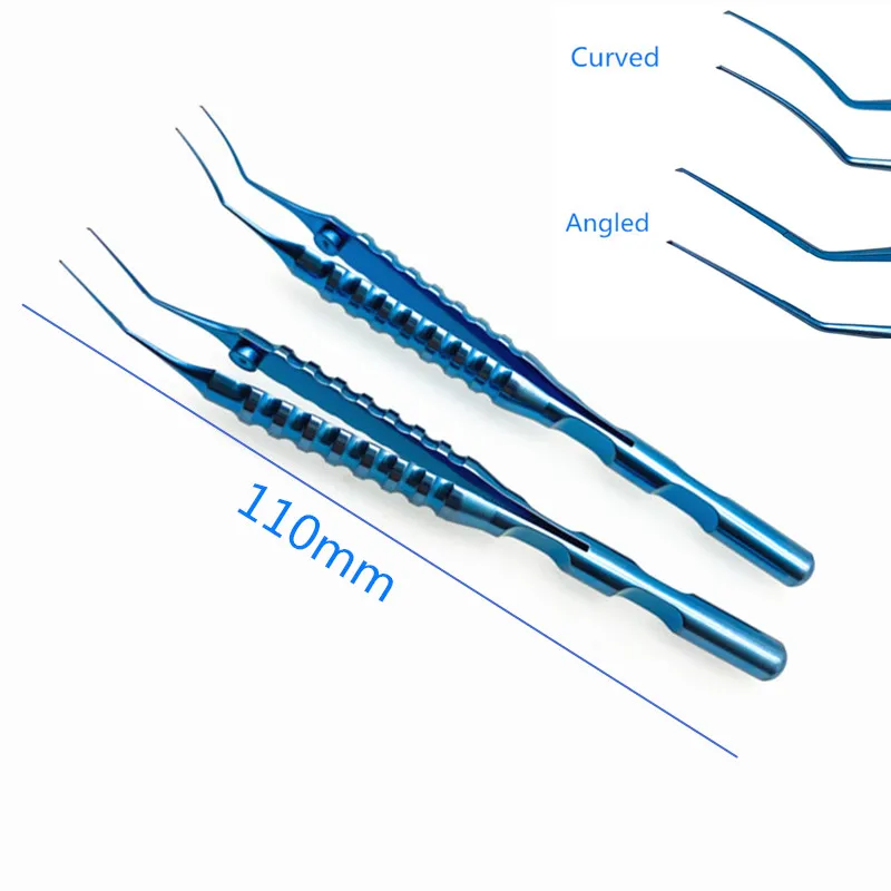 

Capsulorhexis Forceps Titanium Stainless steel Ophthalmic Capsulorhexis Tweezers Angle/curved Ophthalmic Surgical Instruments