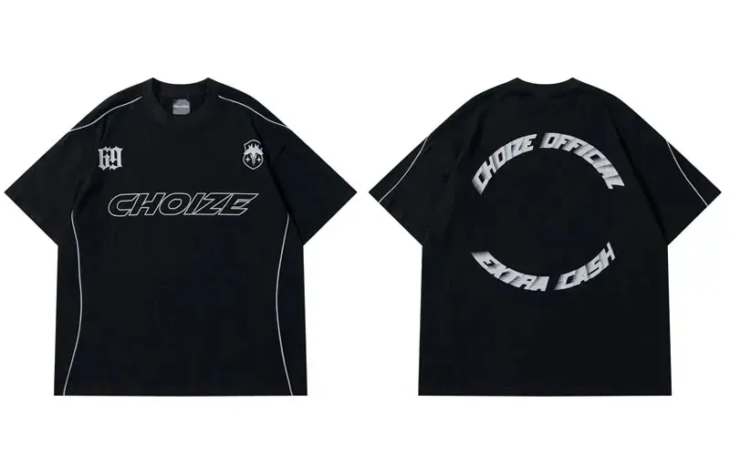 Men Sports Tops 3D T-Shirt Letter Printed Football Jersey Short Sleeve Breathable