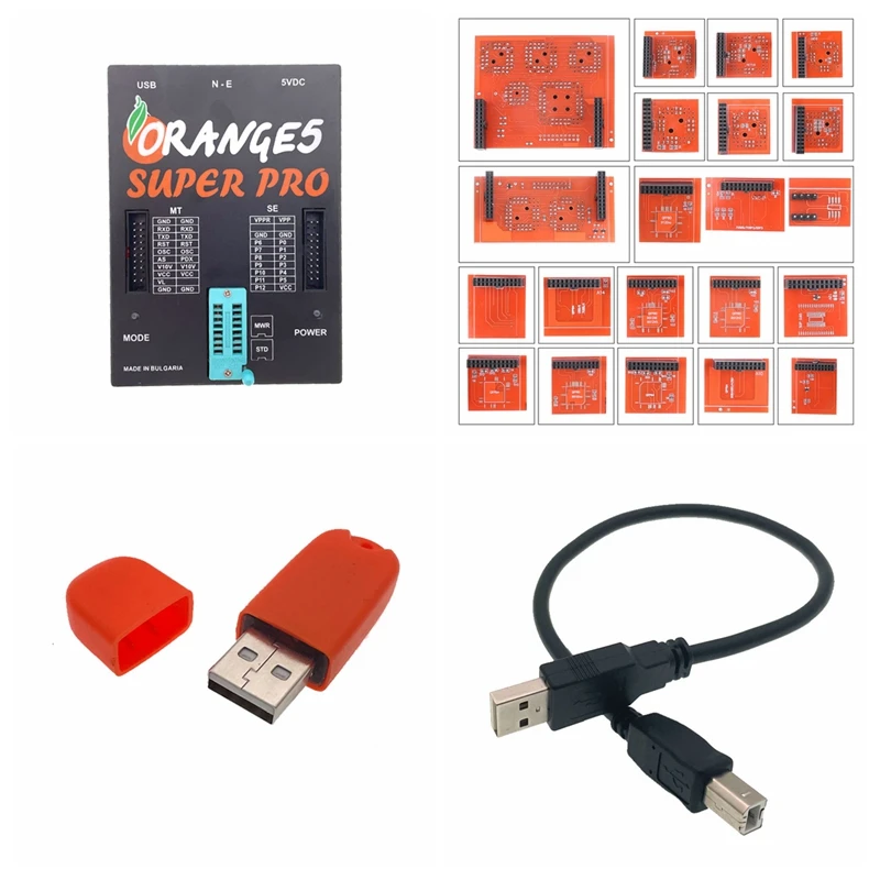 Orange5 Super Pro V1.36 V1.35 Full Actived Professional Programming Device With Full Adapter Orange 5 OBD2 Auto Programmer