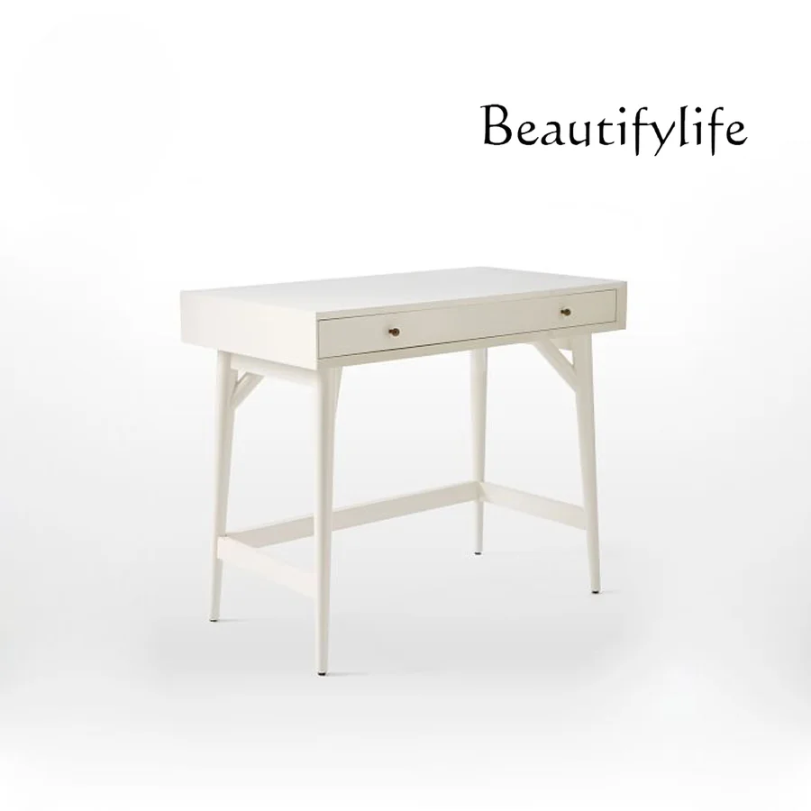 

Скандинавский простой компьютер из массива дерева, идиллический Новый односекционный стол, средневековый Ретро конический стол