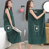 New Pineapple Embroidered Bathrobe for Girls' Bathrobe Can be Wrapped in Large Bathrobe, Not Easy to Hair Drop Bathtowel 2