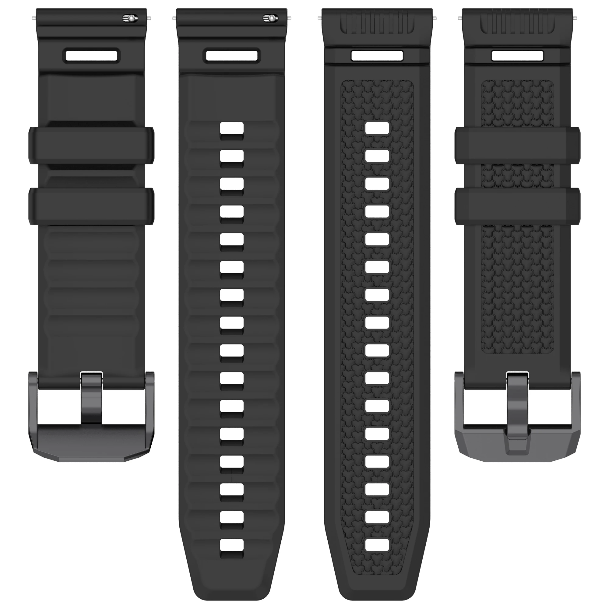 Silicone Sports Smartwatch Replacement Strap, 24mm Wristband, Compatible with Multiple Models