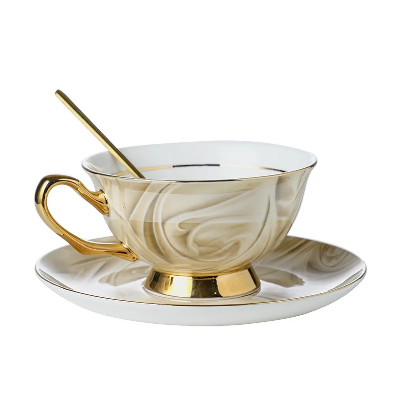 Coffee Cup Bone China High-value Exquisite Ceramic Household Water Cup Set Wedding Gift European-style Light Luxury Souvenir