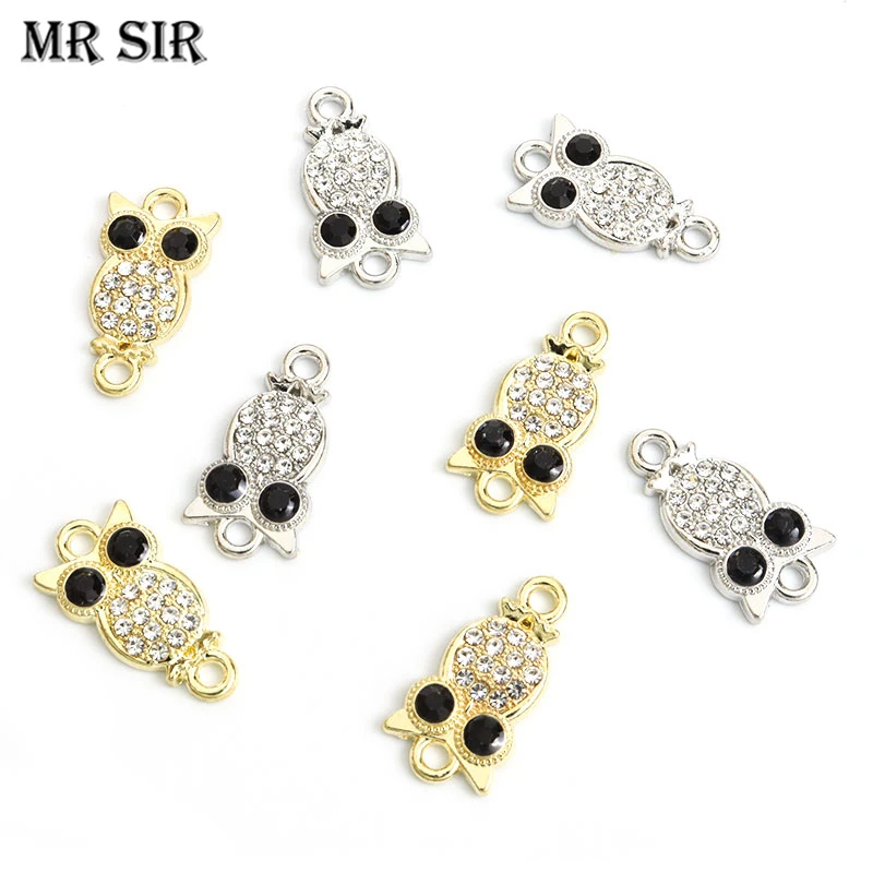 Krawattenringe Adler Design - 2er Set Gold & Silber Mit Strass