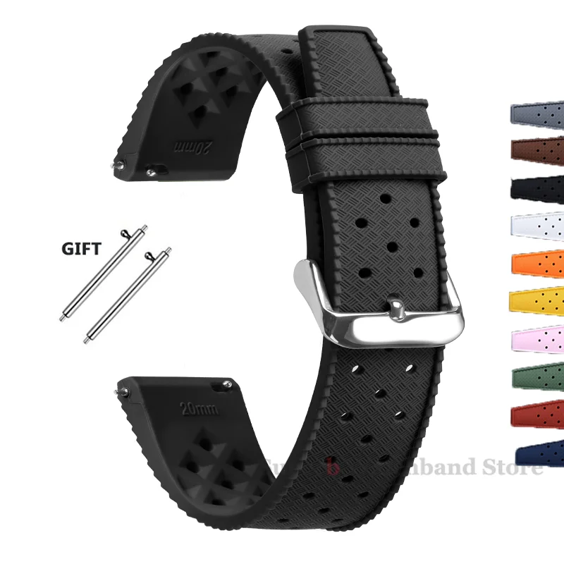 Tropical Silicone Quick Release Waterproof Watchbands