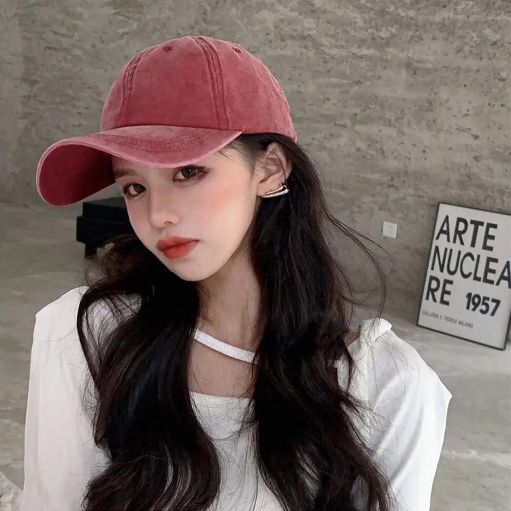 

Snapback Hat Student Fashion Design Water Washing Denim Korean Style Cap Shading Hat Female Peaked Cap Men Baseball Hat