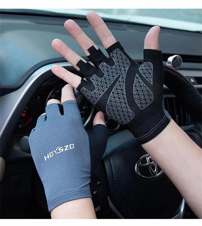 Gym Fitness Half Finger Gloves Female Breathable Anti-Slip Half Finger Glove Summer Fishing Cycling Fingerless Gloves Women 2