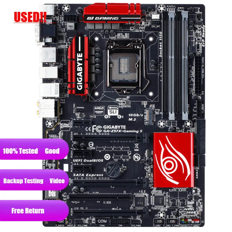 GigabyteZ97X Gaming 5 Motherboard Computador, Desktop Mainboard, USB 3