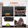 VEVOR 31 Pockets Tool Belt Pounch Adjusts 32 In to 54 In Leather Detachable Tool Storge Bag for Electrician Carpenter Handyman 5