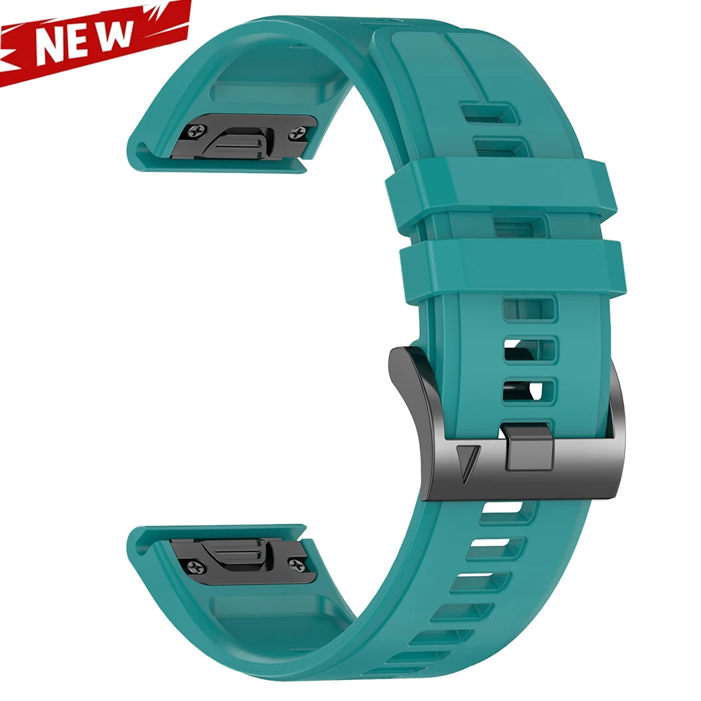 Enhanced Silicone Sport Watch Band - QuickFit 22/26mm Adjustable Strap Bracelet