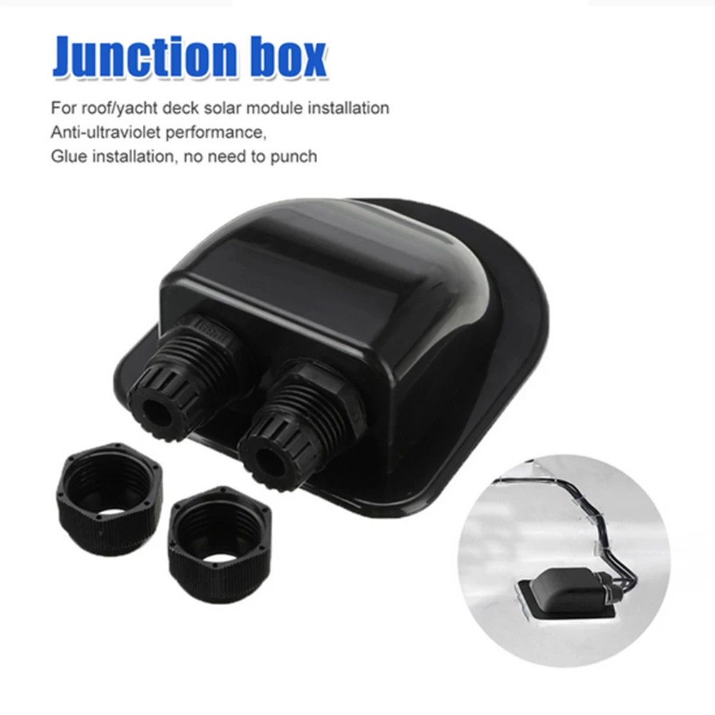 Single/Double Wire Caravan Junction Box Solar Panel Roof Wire Entry Cable Connector Holder Entry Gland Box Yacht Car Accessories