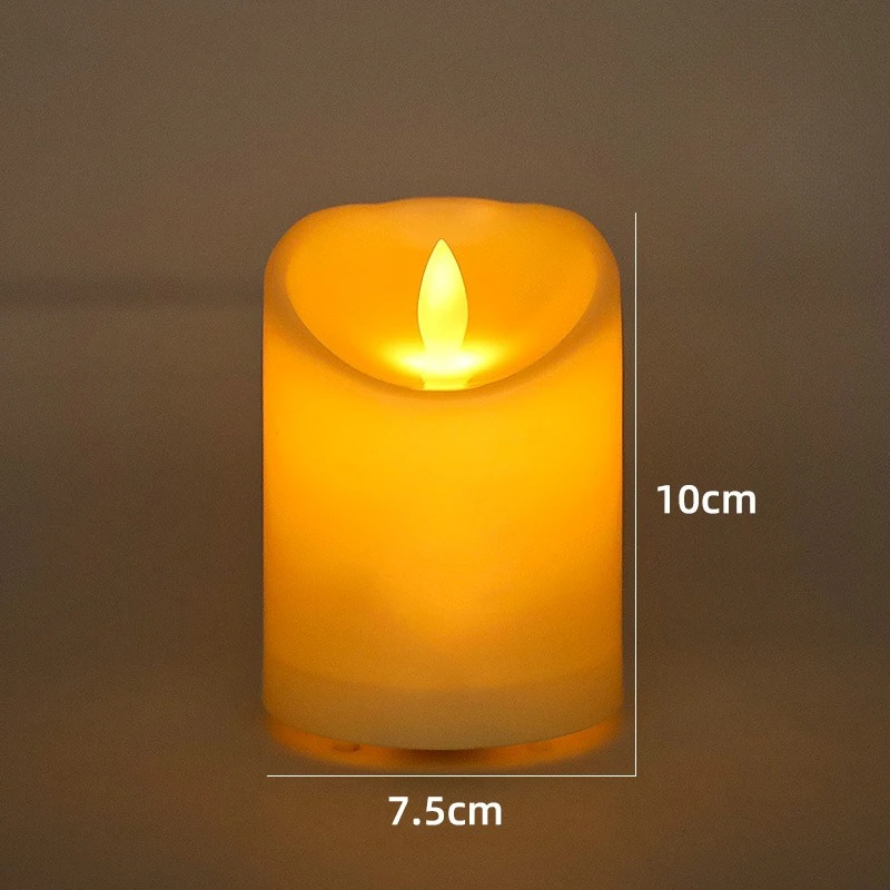 Rechargeable LED Flickering Candle with Remote Control - Decorative Ambiance Lighting
