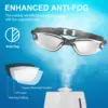 RABIGALA Swimming Goggles  Anti-Fog UV Protection Clear Vision with Earplugs for Adult Training Race 6