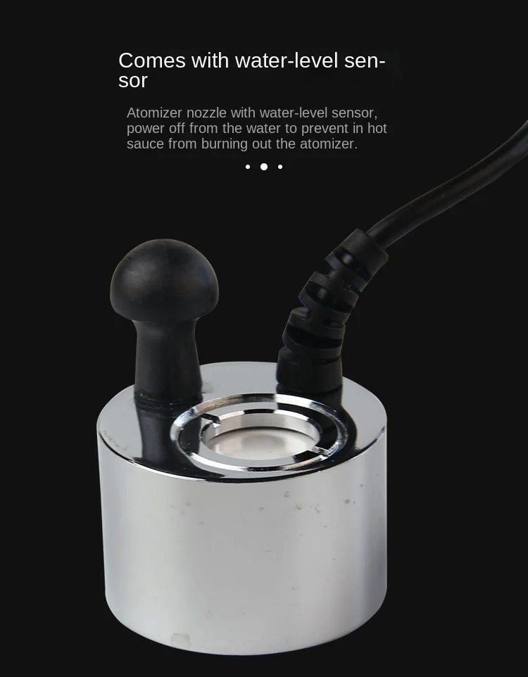 Description Picture 6 of itemDC24V Ultrasonic Humidifier Atomizer Stainless Steel Aquarium Fog Machine Small Rockery Fogger for Bonsai Landscape