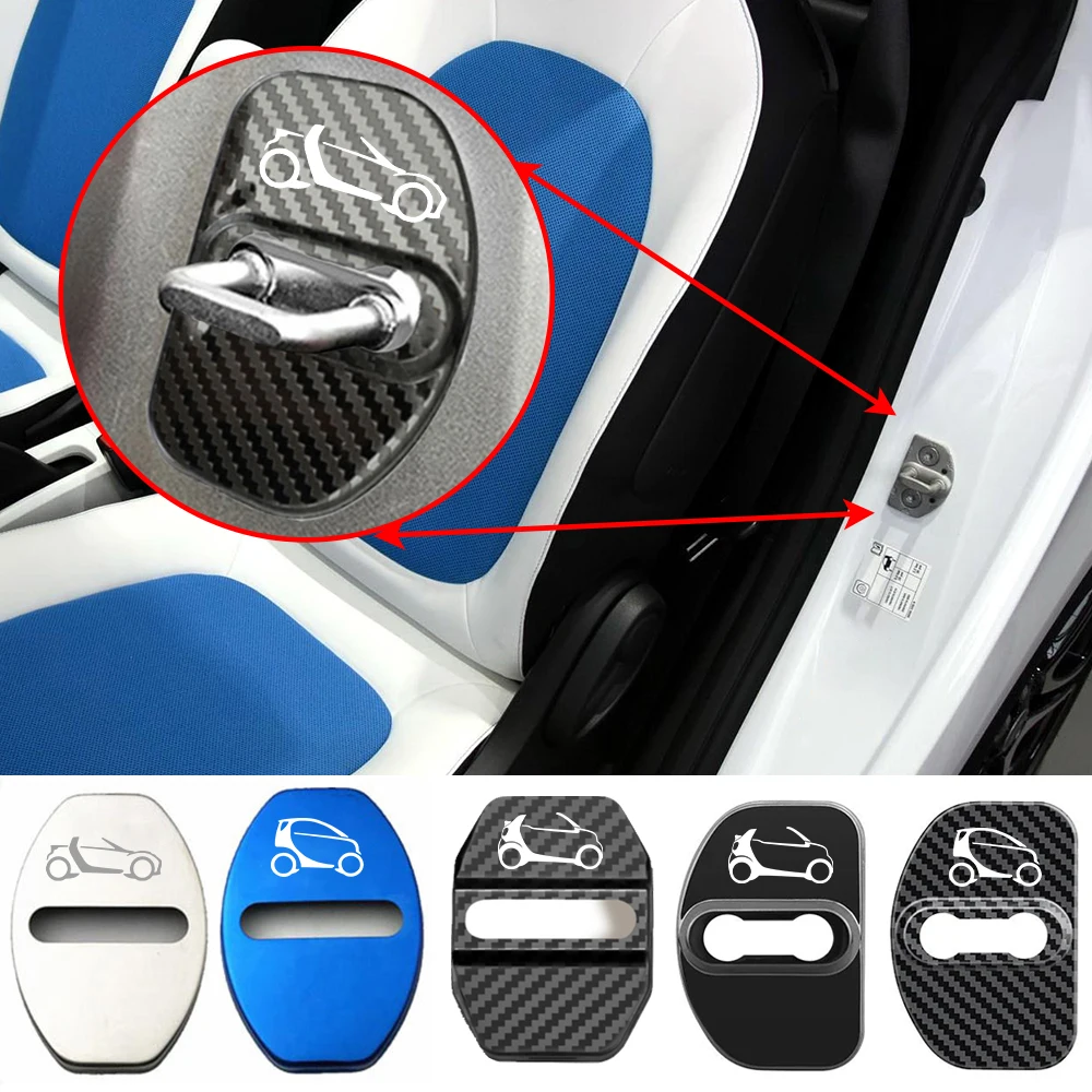 Copertura Della Serratura Della Portiera Dell'Auto Custodia Per Emblemi Auto Per Smart Eq Fortwo Eq Forfour K Mhd #1 Per More Facelift 451 452 Accesso