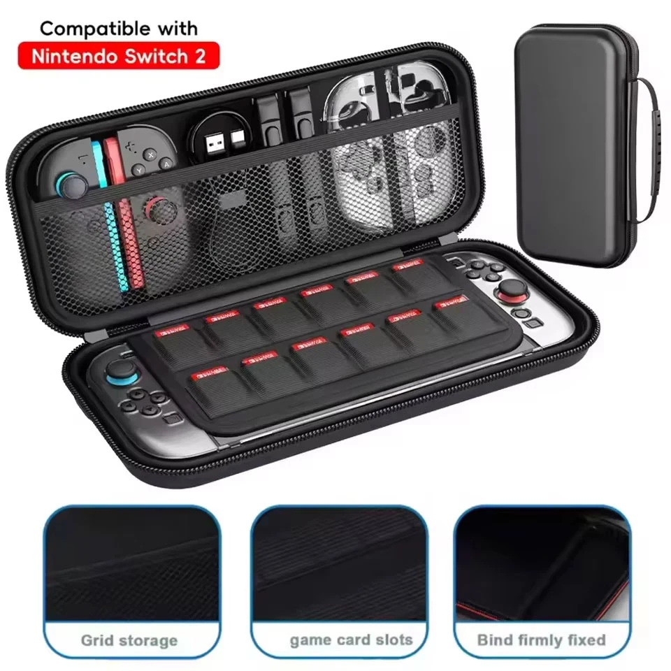 Étui de transport EVA étanche rigide pour Nintendo Switch 2 avec espace rangement accessoires