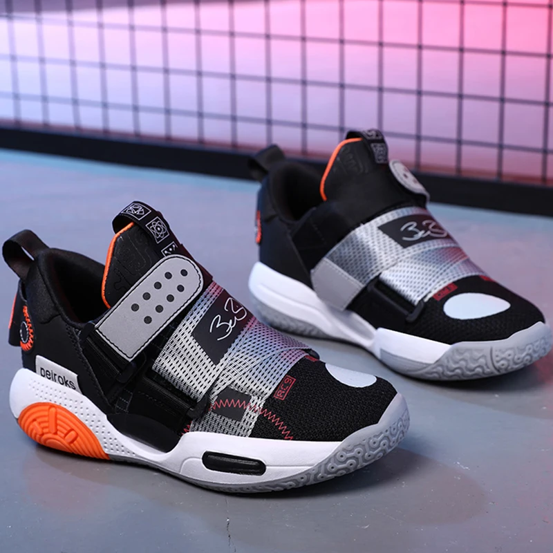 Children's Basketball Shoes Spring Low Cut Wear-resistant New Sports Shoes Outdoor Mesh Breathable Casual Running Shoes for Kids