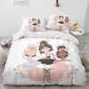 Cartoon Cute Ballet Girl Ballerina Comforter Bedding Set,Duvet Cover Bed Set Quilt Cover Pillowcase,Queen Size Bedding Set Kids 1