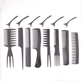Hairdressing comb set with 14pcs duckbill clips,comb set suitable for all hair lengths and hairstyles，Special for real hair wigs